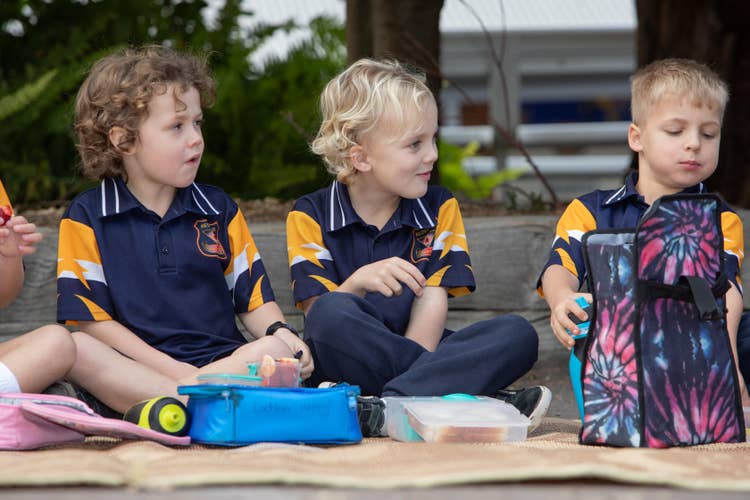 Students eating their lunch